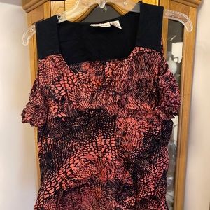 Coral Cold shoulder DKNY Jeans blouse